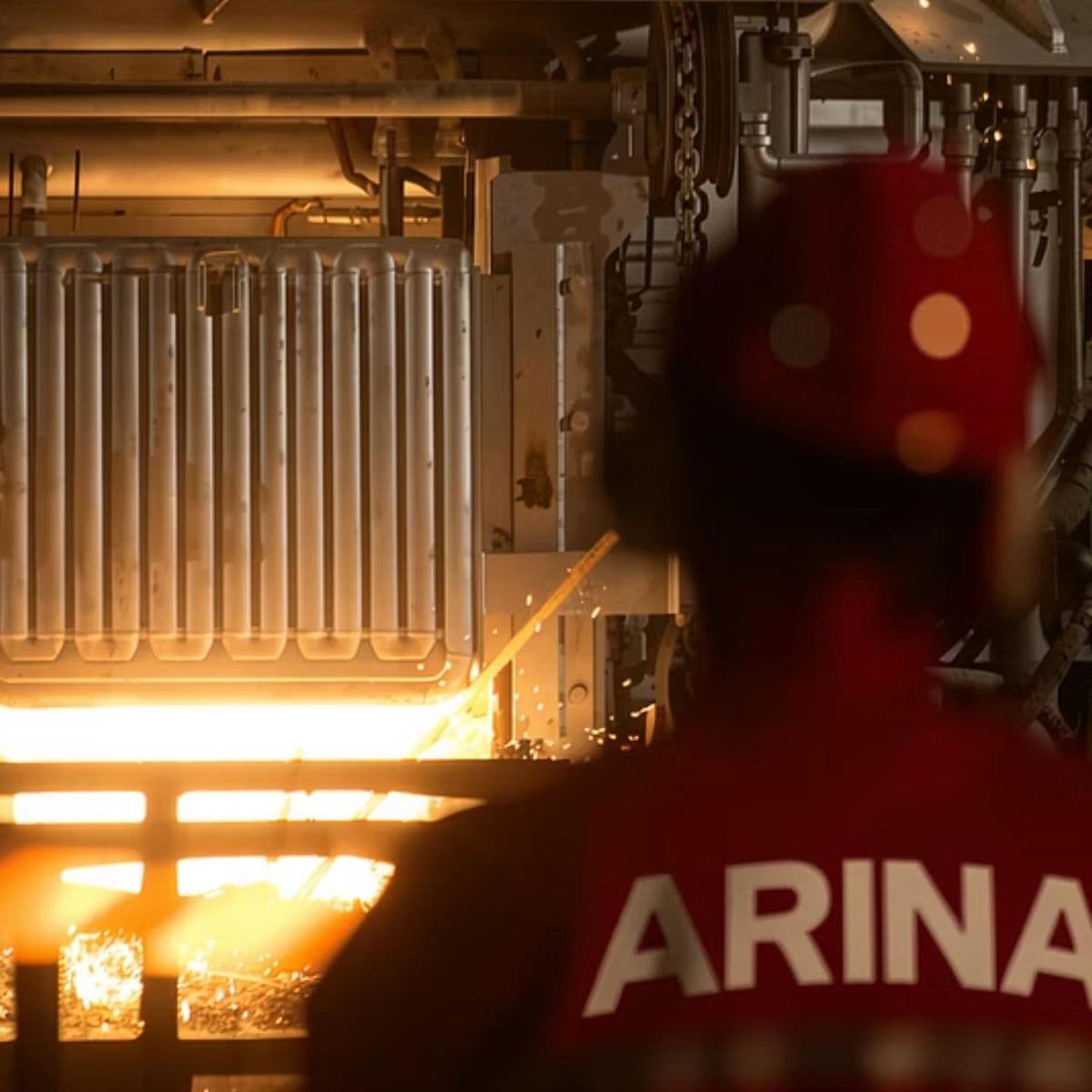 ARINA technician monitoring a reheating furnace